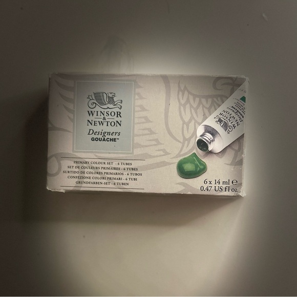 Winsor & Newton Designers Gouache Primary Color Set 6x14ml NEW - Picture 3 of 8